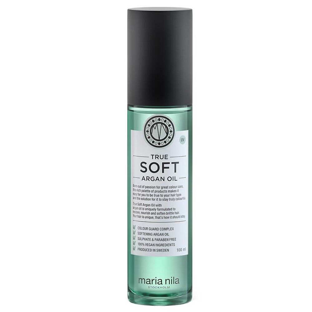 Maria Nila, True Soft, Ulei de argan, Tratament cu ulei pentru păr, Înmuiere, 100 ml - Olmarkt