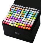 Markere cu Alcool Touch Room, Flippy, Paleta mare Set de 120+ de Culori, Capat Lat si Capat Precis, Geanta Inclusa,