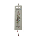 Martisor Bratara cu Snur Alb Rosu Reglabil, Jolie, Model Potcoava Multicolora cu Buburuza, Jolie