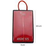 Martisor Bratara Argint 925, Jolie, Model Mama Inima, Martisor de 1 Martie, cu Snur Rosu, Argintiu