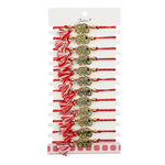 Martisor Bratara cu Ciucure pentru Dama, Jolie, Model Elefant cu Pietre Colorate, Set 12 bucati, Pandativ din Inox,