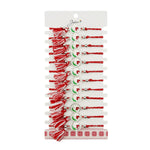 Martisor Bratara cu Ciucure pentru Dama, Jolie, Model Floare Alba, Set 12 bucati, Pandativ din Inox, Snur Reglabil,