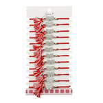 Martisor Bratara cu Ciucure pentru Dama, Jolie, Model Fluture cu Pietre, Set 12 bucati, Pandativ din Inox, Snur