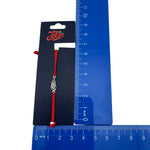 Martisor Bratara din Inox pentru Copii, Jolie, Textil si Inox, Snur Rosu, Model Aripa de Inger, Argintiu