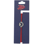 Martisor Bratara din Inox pentru Copii, Jolie, Textil si Inox, Snur Rosu, Model Fluture, Argintiu