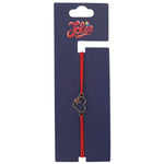 Martisor Bratara din Inox pentru Copii, Jolie, Textil si Inox, Snur Rosu, Model Inima Fluture, Argintiu