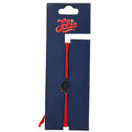 Martisor Bratara din Inox pentru Copii, Jolie, Textil si Inox, Snur Rosu, Model Inima Mama, Argintiu