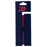 Martisor Bratara din Inox pentru Copii, Jolie, Textil si Inox, Snur Rosu, Model Inimioara, Argintiu
