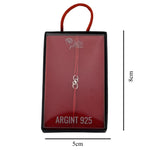 Martisor Bratara, Jolie, Argint 925, Model Infinit, Snur Rosu Reglabil, Fara Pietre, Argintiu
