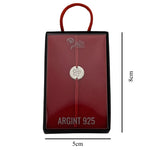 Martisor Bratara, Jolie, Argint 925, Model Rotund Floare, Snur Rosu Reglabil, Fara Pietre, Argintiu