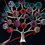 Martisor Brosa Medie, Jolie, Multicolora, Dimensiune Brosa 5 cm, Material Metal, Model Copacul Vietii