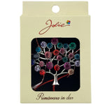 Martisor Brosa Medie, Jolie, Multicolora, Dimensiune Brosa 5 cm, Material Metal, Model Copacul Vietii