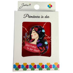 Martisor Brosa Mica in Cutie, Jolie, Design cu Mesaj, Material Metal, Dimensiune 2.5-3 cm, Model Fata