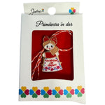 Martisor Brosa Mica in Cutie, Jolie, Design cu Mesaj, Dimensiune 2.5-3 cm, Material Metal, Model Traditional Fata