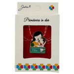 Martisor Brosa Mica in Cutie, Jolie, Design cu Mesaj, Dimensiune 2.5-3 cm, Material Metal, Model Mama si Fiul
