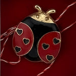 Martisor Brosa Mica in Cutie, Jolie, Dimensiune Brosa 2.5-3cm, Material Metal, Model Buburuza, Cutie Alba