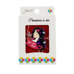 Martisor Brosa, Jolie, Model Love You Nasa, Metal Emailat in Culori, Sistem de Prindere cu Ac, Dimensiune 2.5–3 cm,