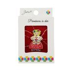 Martisor Brosa, Jolie, Model Mandra de Tara Mea, Metal Emailat in Culori, Sistem de Prindere cu Ac, Dimensiune 2.5–3
