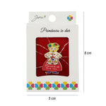 Martisor Brosa, Jolie, Model Mandra de Tara Mea, Metal Emailat in Culori, Sistem de Prindere cu Ac, Dimensiune 2.5–3