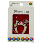Martisor Brosa Mica in Cutie, Jolie, Dimensiune Brosa 2.5-3cm, Material Metal, Model Potcoava cu Funda