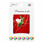 Martisor Brosa Mica in Cutie, Jolie, Dimensiune Brosa 2,5-3 cm, Material Metal, Model Ghiocel, Multicolor