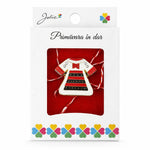 Martisor Brosa Mica in Cutie, Jolie, Dimensiune Brosa 2,5-3 cm, Material Metal, Model Rochie Traditionala, Multicolor