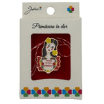 Martisor Brosa Mica in Cutie, Jolie, Design cu Mesaj, Material Metal, Dimensiune 2.5-3 cm, Model Traditional Mama