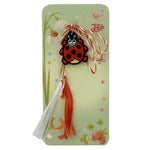 Martisor pentru Copii, Jolie, Model BUBURUZA, din Cauciuc, cu Snur Impletit Alb/Rosu, Ambalaj Carton cu Design, Rosu