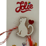 Martisor pentru copii, Jolie, Material Metal, Ambalaj Carton cu Design, Dimensiune Brosa Aproximativ 2x2 cm,