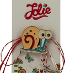 Martisor pentru copii, Jolie, Material Metal, Ambalaj Carton cu Design, Dimensiune Brosa Aproximativ 2x2 cm,