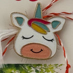 Martisor pentru copii, Jolie, Material Metal, Ambalaj Carton cu Design, Dimensiune Brosa Aproximativ 2x2 cm,