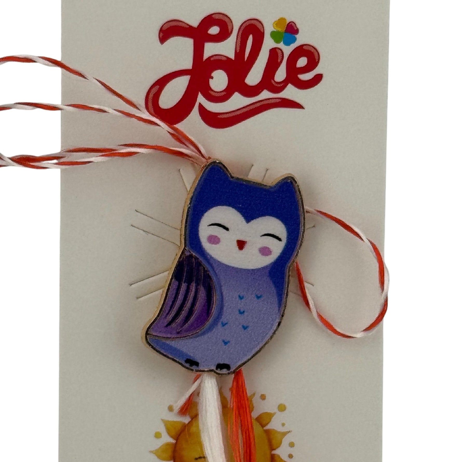 Martisor pentru copii, Jolie, Material Metal, Ambalaj Carton cu Design, Dimensiune Brosa Aproximativ 2x2 cm,