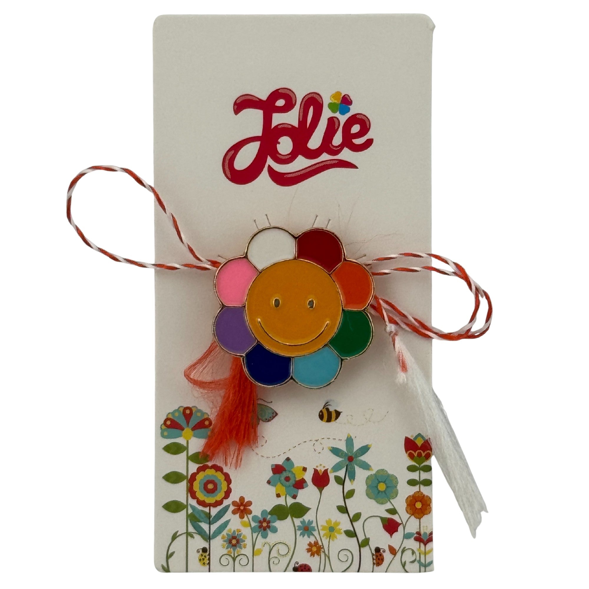 Martisor pentru copii, Jolie, Material Metal, Ambalaj Carton cu Design, Dimensiune Brosa Aproximativ 2x2 cm,