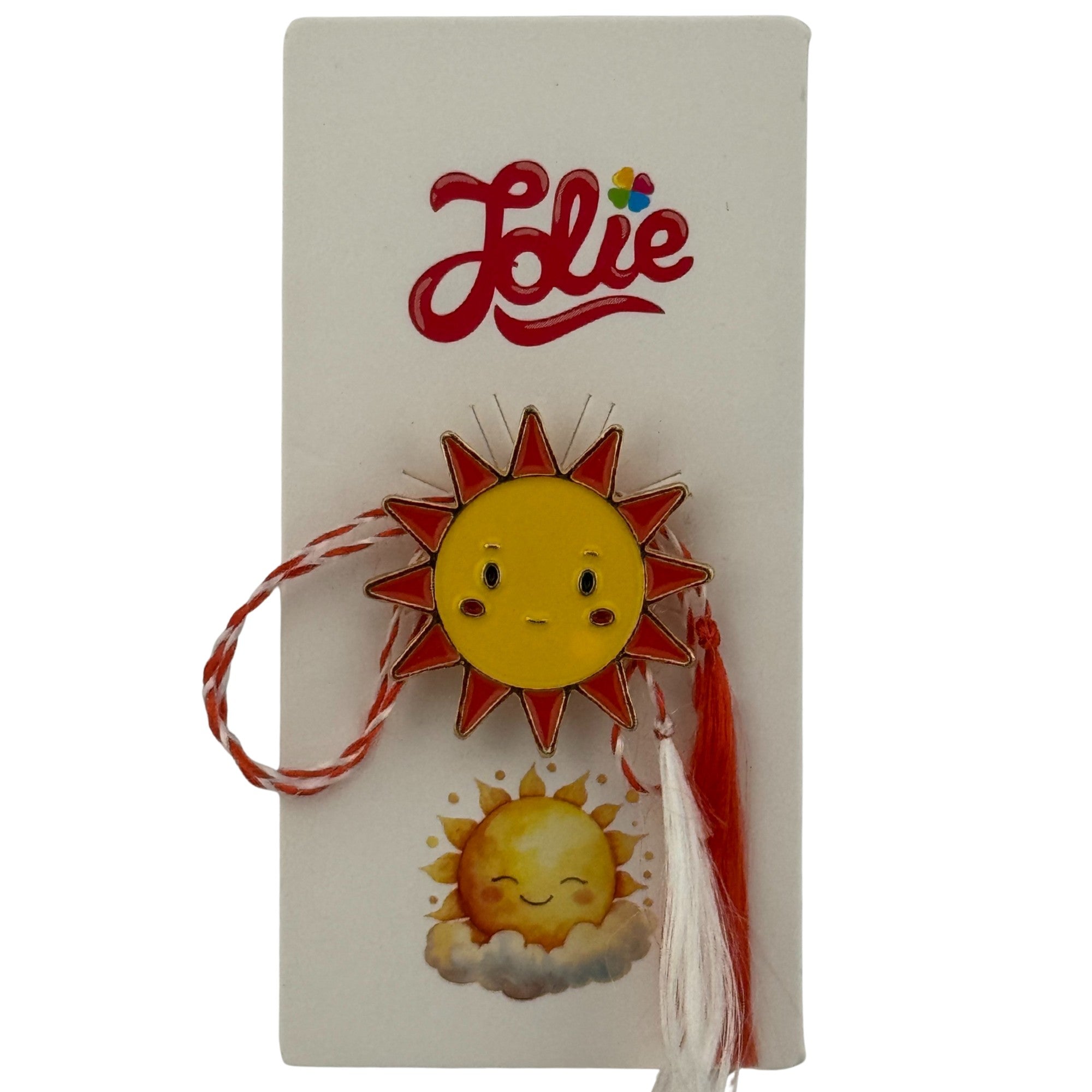 Martisor pentru copii, Jolie, Material Metal, Ambalaj Carton cu Design, Dimensiune Brosa Aproximativ 2x2 cm,