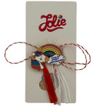 Martisor pentru copii, Jolie, Material Metal, Ambalaj Carton cu Design, Dimensiune Brosa Aproximativ 2x2 cm,