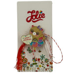 Martisor pentru copii, Jolie, Material Metal, Ambalaj Carton cu Design, Dimensiune Brosa Aproximativ 2x2 cm,
