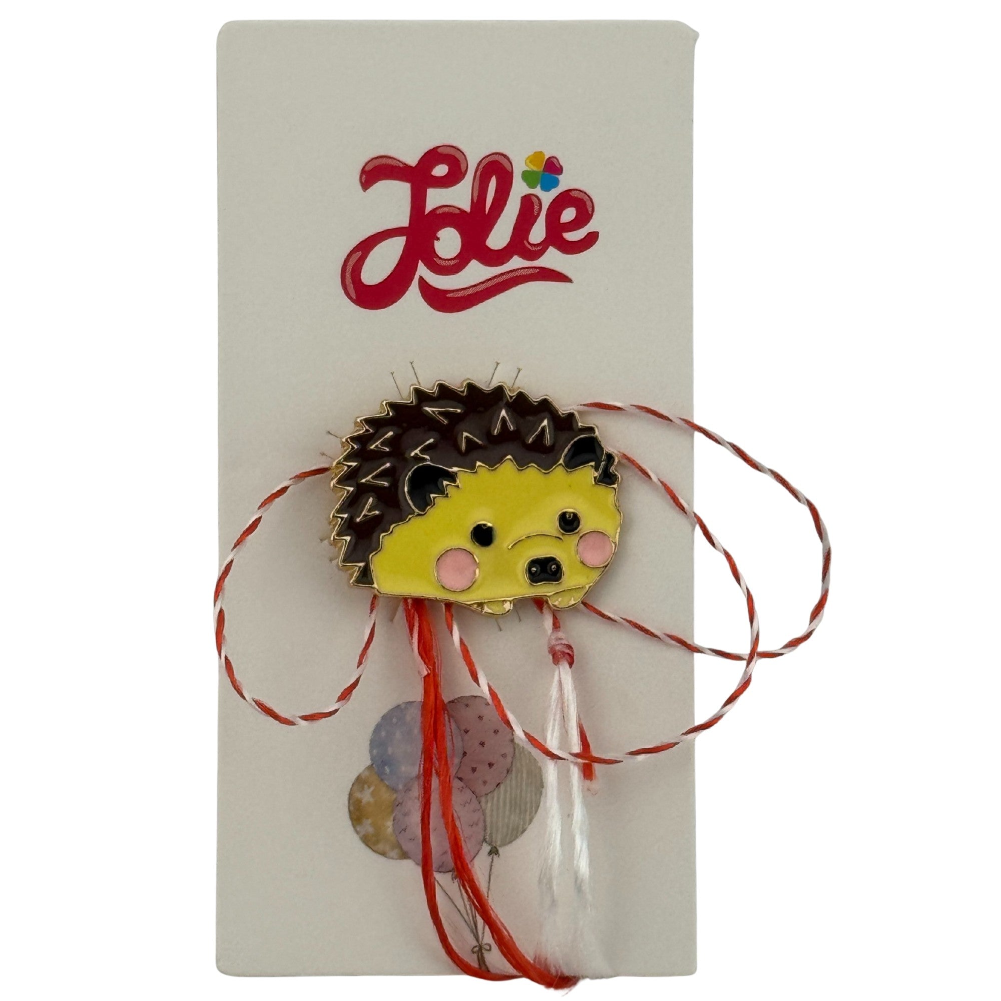 Martisor pentru copii, Jolie, Material Metal, Ambalaj Carton cu Design, Dimensiune Brosa Aproximativ 2x2 cm,