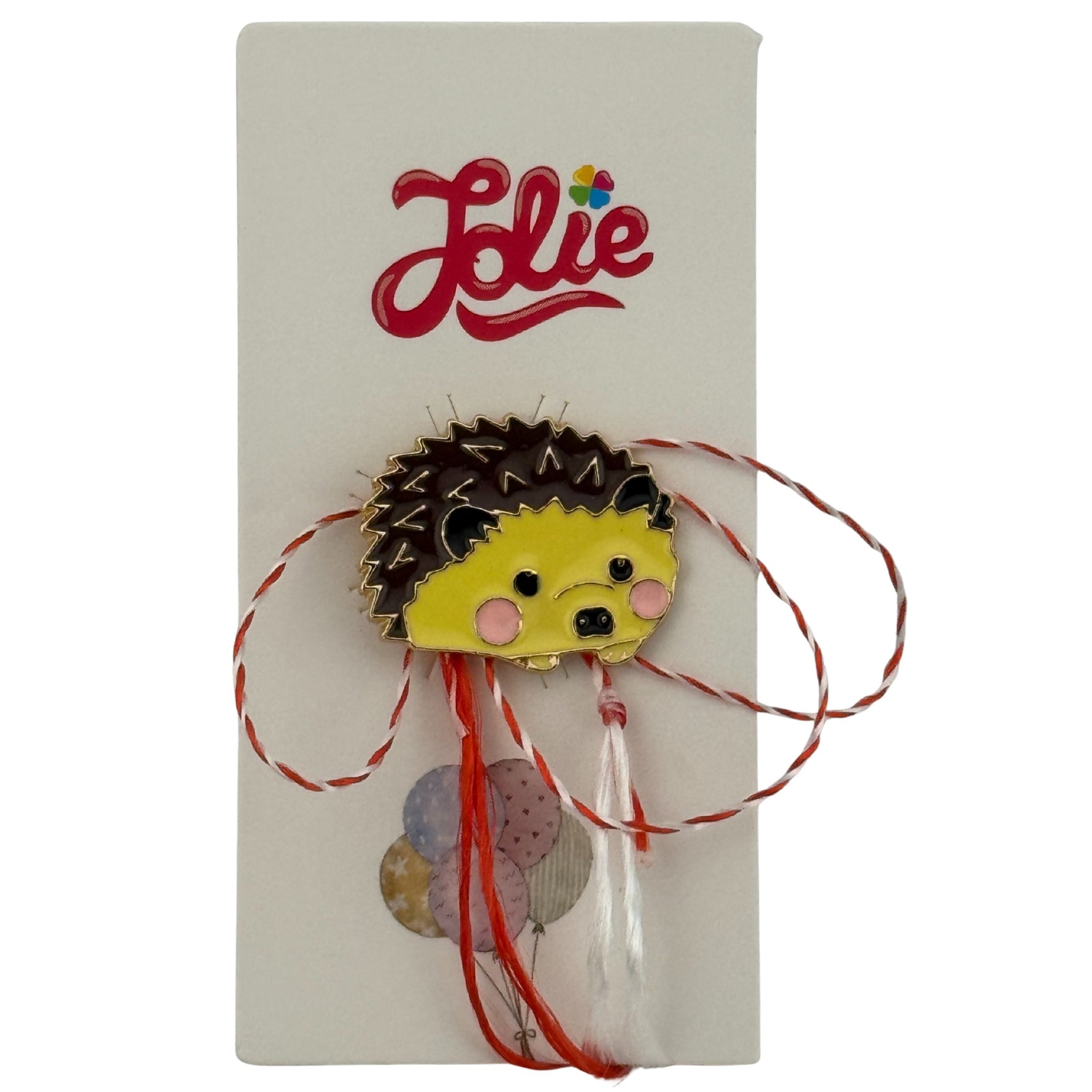 Martisor pentru copii, Jolie, Material Metal, Ambalaj Carton cu Design, Dimensiune Brosa Aproximativ 2x2 cm,