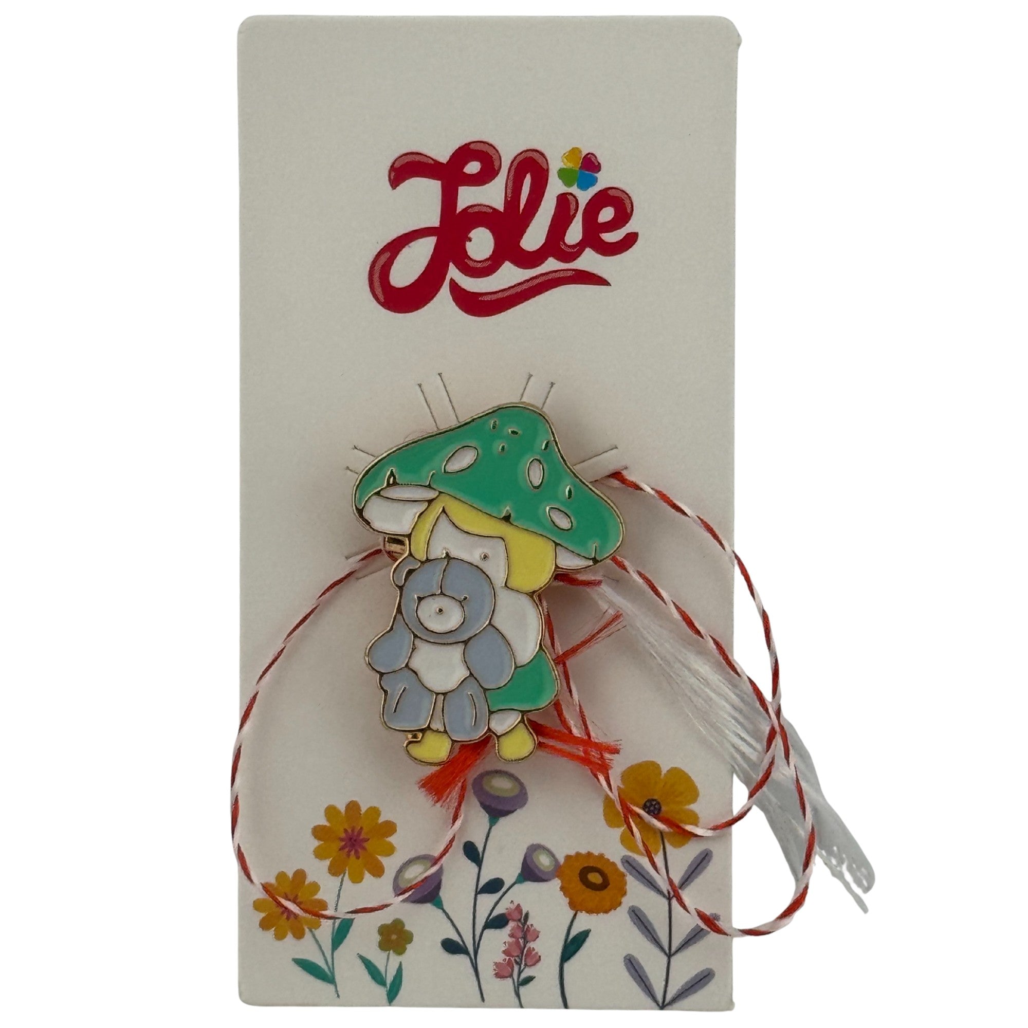 Martisor pentru copii, Jolie, Material Metal, Ambalaj Carton cu Design, Dimensiune Brosa Aproximativ 2x2 cm,