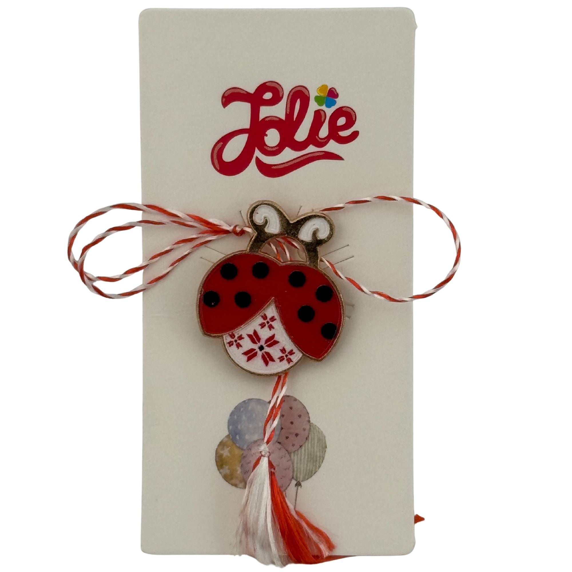 Martisor pentru copii, Jolie, Material Metal, Ambalaj Carton cu Design, Dimensiune Brosa Aproximativ 2x2 cm,