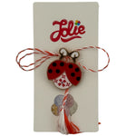 Martisor pentru copii, Jolie, Material Metal, Ambalaj Carton cu Design, Dimensiune Brosa Aproximativ 2x2 cm,