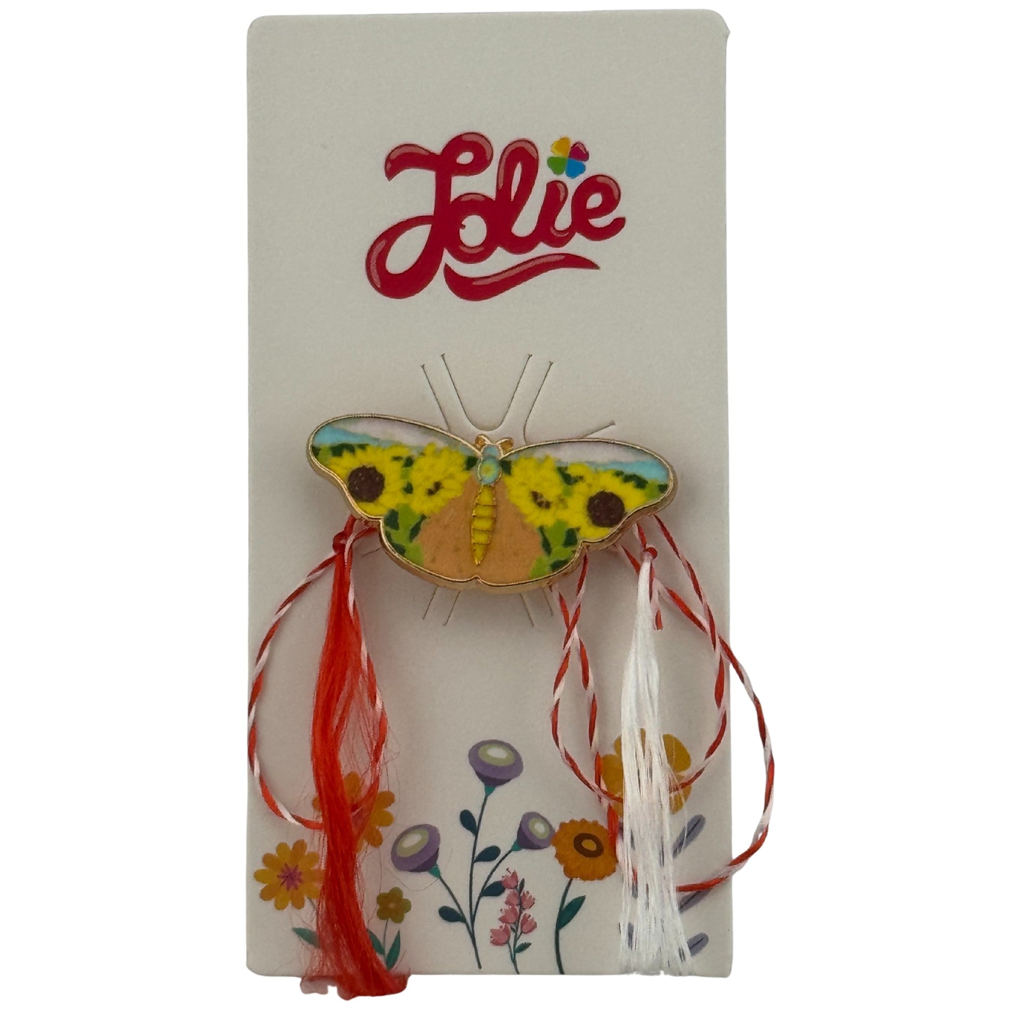 Martisor pentru copii, Jolie, Material Metal, Ambalaj Carton cu Design, Dimensiune Brosa Aproximativ 2x2 cm,