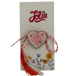 Martisor pentru copii, Jolie, Material Metal, Ambalaj Carton cu Design, Dimensiune Brosa Aproximativ 2x2 cm,
