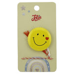 Martisor cu Brosa pentru copii, Jolie, Material Metal, Ambalaj Carton cu Design, Model Zambet, Galben