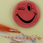 Martisor cu Brosa pentru copii, Jolie, Material Metal, Ambalaj Carton cu Design, Model Zambet de Fata, Rosu