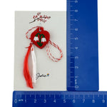 Martisor pentru Copii, Jolie, Material Cauciuc, Ambalaj Carton cu Design, Multicolor, Model Inima si Ghiocel
