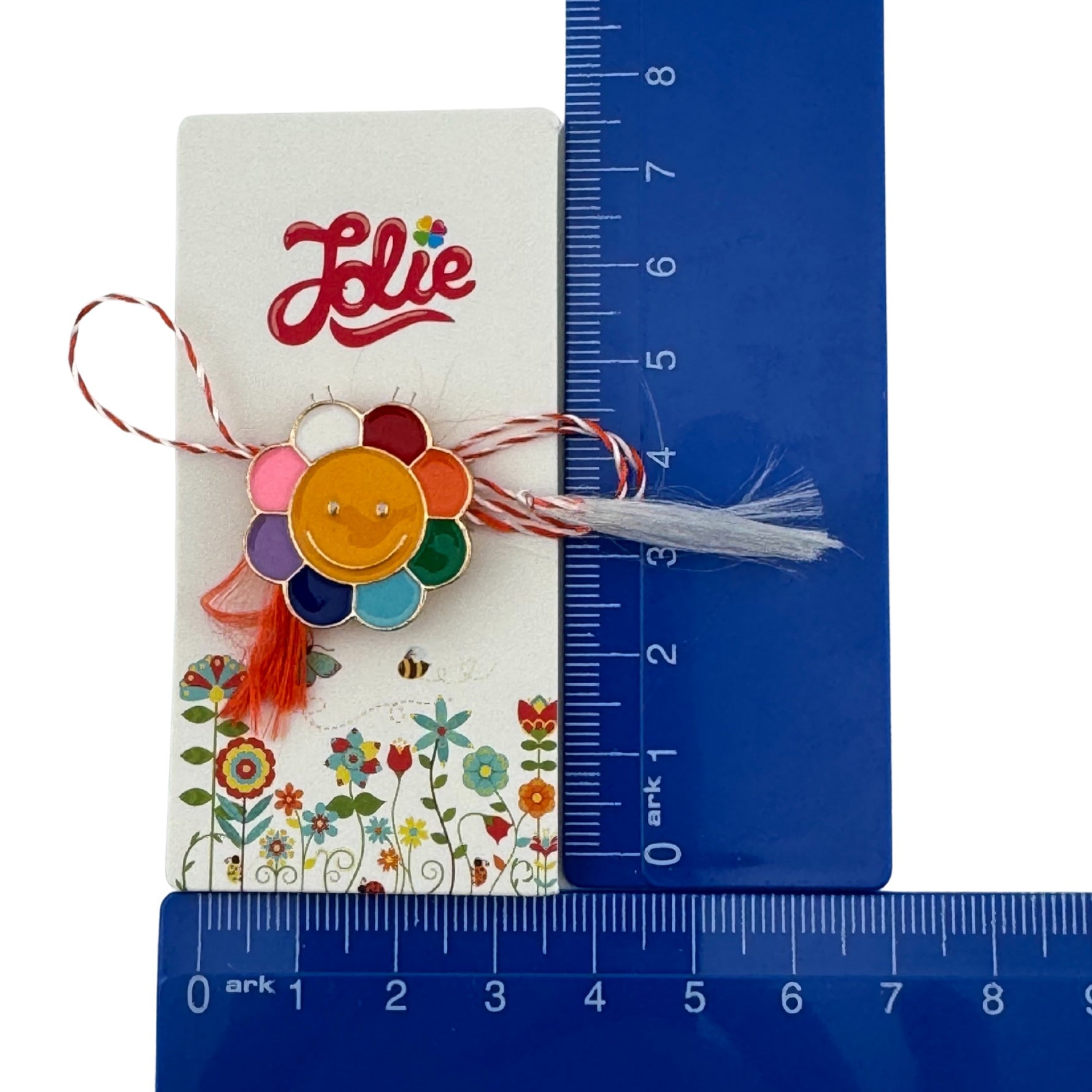 Martisor pentru copii, Jolie, Material Metal, Ambalaj Carton cu Design, Dimensiune Brosa Aproximativ 2x2 cm,