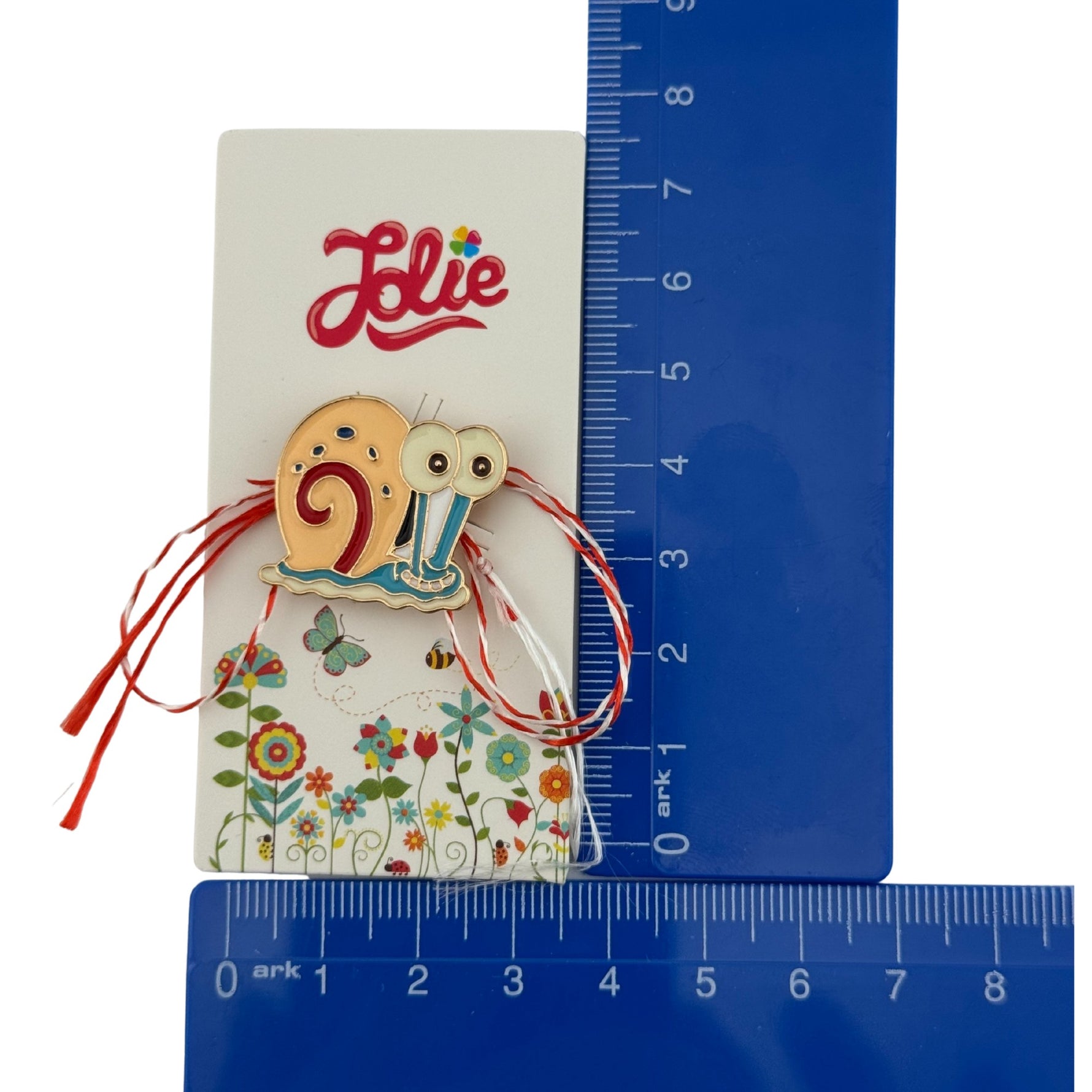 Martisor pentru copii, Jolie, Material Metal, Ambalaj Carton cu Design, Dimensiune Brosa Aproximativ 2x2 cm,