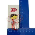 Martisor pentru copii, Jolie, Material Metal, Ambalaj Carton cu Design, Dimensiune Brosa Aproximativ 2x2 cm,