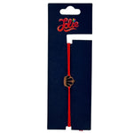 Martisor Bratara din Inox pentru Copii, Jolie, Textil si Inox, Snur Rosu, Model Coroana, Argintiu